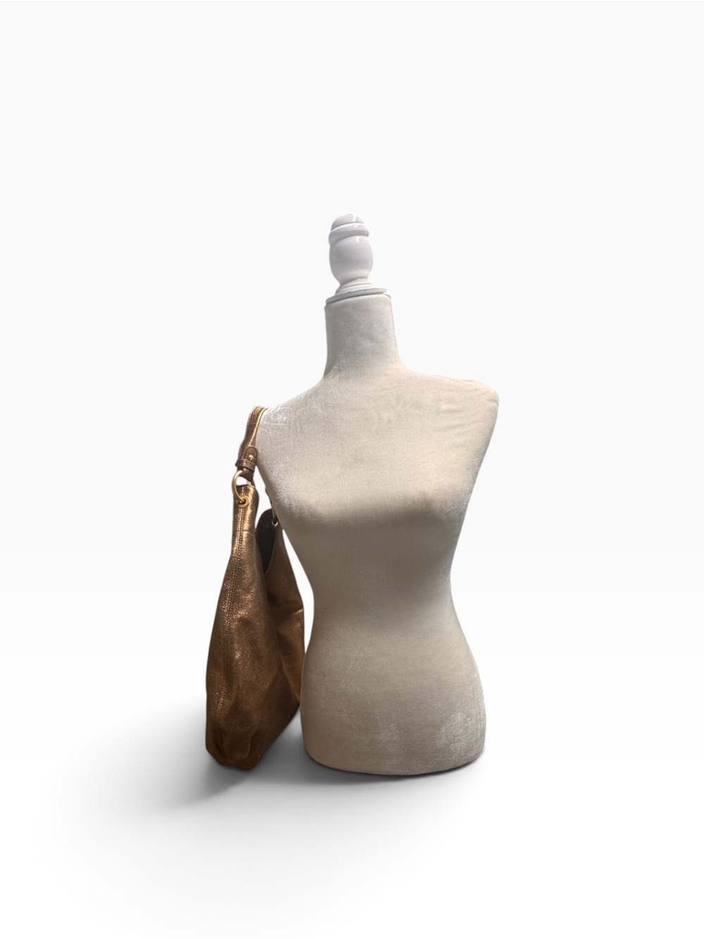 Hobo International metallic bronze slouchy boho indie sleezy beach bag - Picture 3 of 7